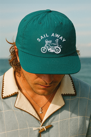 
                  
                    Load image into Gallery viewer, The Moto Cap  (Atlantic Green)
                  
                